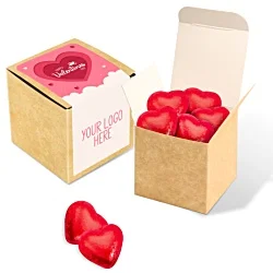 Kraft Cube - Red Foil Chocolate Hearts
