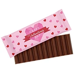 12 Baton Milk Chocolate Bar Wrapper - Valentines