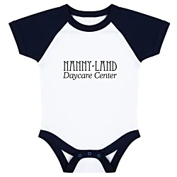 Essential Short Sleeve Baby Baseball Bodysuit