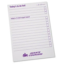 A5 25 Sheet Notepad - Today's List Design