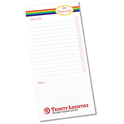 Slimline 50 Sheet Notepad - Rainbow Stripe Design