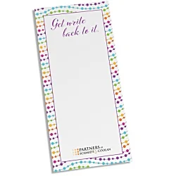 Slimline 50 Sheet Notepad - Colourful Dots