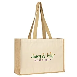 Brookland Canvas Jute Bag - Natural - Digital Print