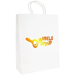 Brunswick Paper Bag - White - Large - Digital Print