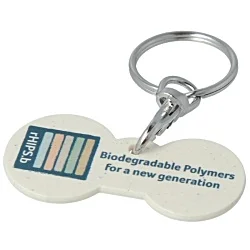 Biodegradable Multi Euro Trolley Coin Keyring