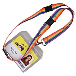 3 Safety Break Rainbow Lanyard