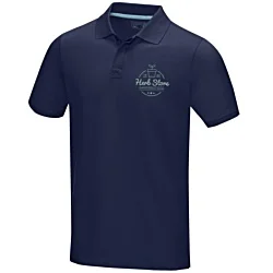 Graphite Organic Cotton Men's Polo - Printed