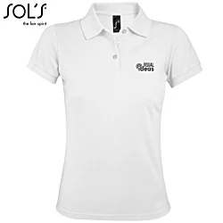 SOL's Women's Prime Polo - White - Printed