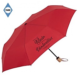 FARE Eco Mini Manual Umbrella with Wooden Handle
