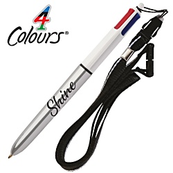 BIC® 4 Colours Shine Pen with Lanyard