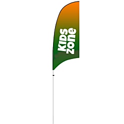 2.4m Curve Flag - Single Sided Print - Without Base