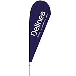 2m Teardrop Flag - Single Sided Print - Without Base