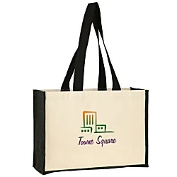 Brookland Canvas Jute Bag - Colour Trim - Digital Print