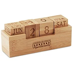 Bamboo Perpetual Desk Calendar