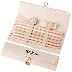 Linen Pencil Case Set