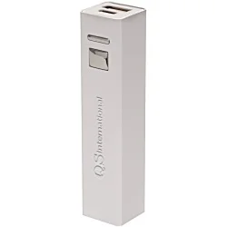 Cuboid Blanc Power Bank Charger - 2200mAh - Engraved