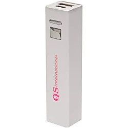 Cuboid Blanc Power Bank Charger - 2200mAh - Digital Print