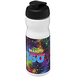 Base Sports Bottle - Flip Lid - White - Digital Wrap