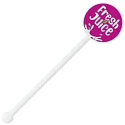 Recycled Round Drink Stirrer - White