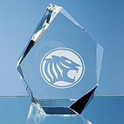 130mm Optical Crystal Facet Iceberg Award