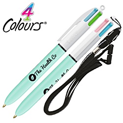 BIC® 4 Colours Fashion Inks Pen with Lanyard