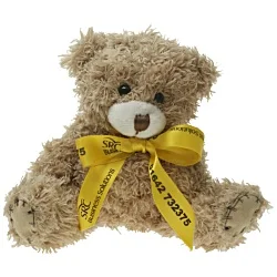 12cm Paw Bear with Bow - Mocha