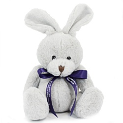 15cm Rabbit with Bow - Grey