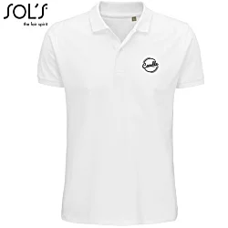 SOL's Planet Organic Cotton Polo - White - Printed