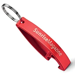 Aluminium Bottle Opener Keyring