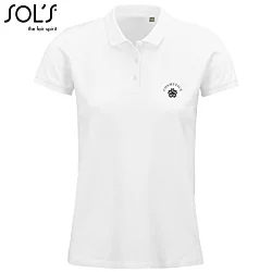 SOL's Planet Women's Organic Cotton Polo - White - Printed