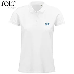 SOL's Planet Women's Organic Cotton Polo - White - Embroidered