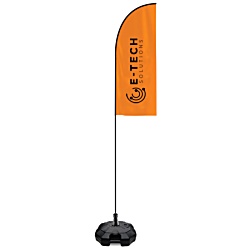 2.4m Feather Flag - Single Sided Print - With Base