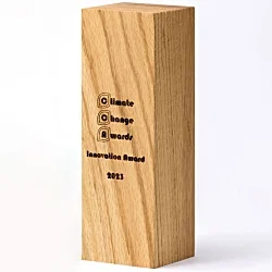 180mm Beech Column Award - Engraved