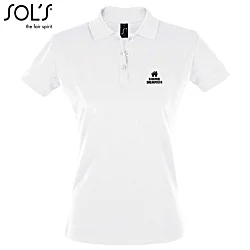 SOL's Women's Perfect Polo - White - Printed