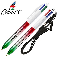BIC® 4 Colours Flags Pen with Lanyard