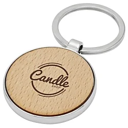 Moreno Beech Round Keyring