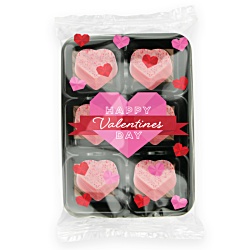 Flow Wrapped Tray - Raspberry Heart - Chocolate Truffles - Valentines