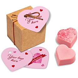 Kraft Cube - Raspberry Heart - Chocolate Truffles - Valentines