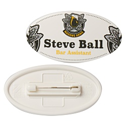 Essential Oval Recycled Name Badge