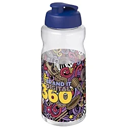 Big Base Sports Bottle - Flip Lid - Digital Wrap