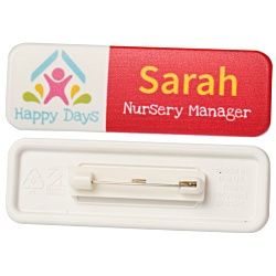 Essential Slim Rectangle Recycled Name Badge