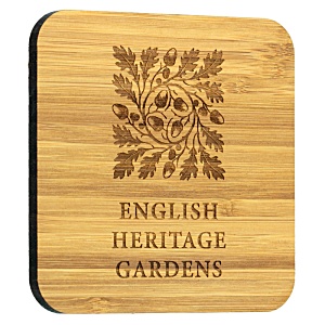 Bamboo Square Coaster - Engraved Main Image