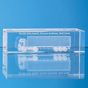 200mm 3D Engraved Optical Crystal Award Main Image