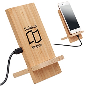 Whippy Bamboo Charger Phone Stand Main Image