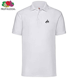 Fruit of the Loom Value Polo Shirt - White - Printed Main Image