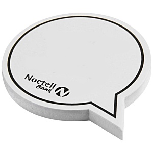 Speech Bubble Shaped Recycled Sticky Notes - Printed Main Image