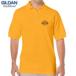 Gildan Dryblend Jersey Polo Shirt - Colours - Printed Main Image