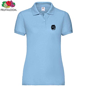 Fruit of the Loom Women's Value Polo Shirt - Colours - Printed Main Image