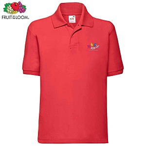 Fruit of the Loom Kid's Value Polo Shirt - Embroidered Main Image