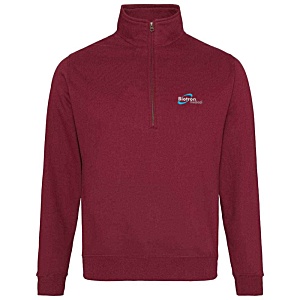 AWDis Sophomore Zip Neck Sweatshirt - Embroidered Main Image